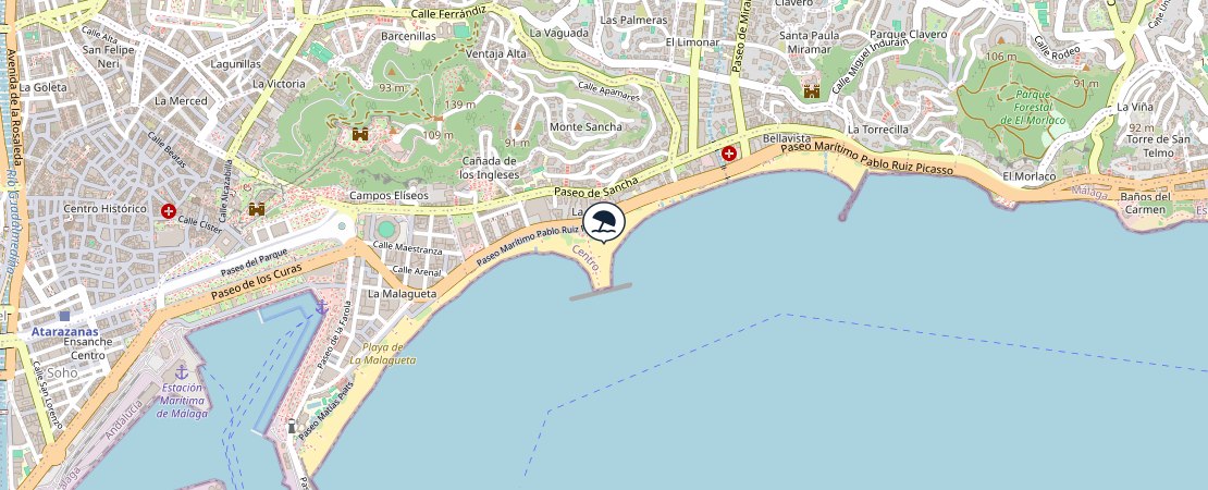 Mapa de Playa 2 prueba malaga: ubicación y cómo llegar