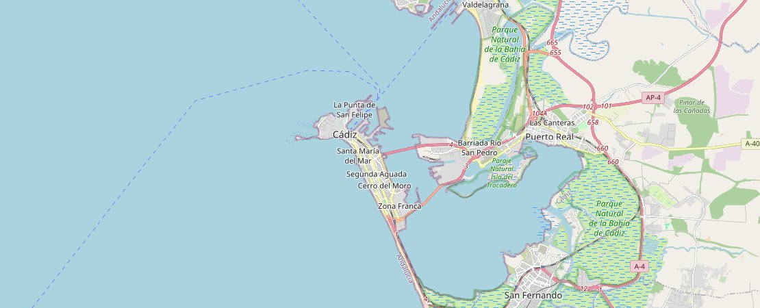 Mapa turístico de Cádiz
