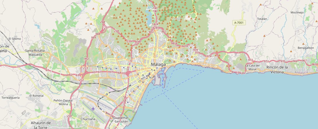 Mapa de Restaurantes en Málaga